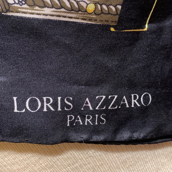 LORIS AZZARO PARIS SILK SCARF EQUESTRIAN HORSEBIT HARNESS CALÈCHE COACH CARRIAGE - Picture 2 of 11